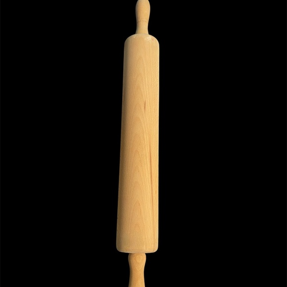 VTG Farmhouse 23" Wood Rolling Pin Heavy XL 2.5" Diameter Birdseye Maple Baking - Picture 4 of 5